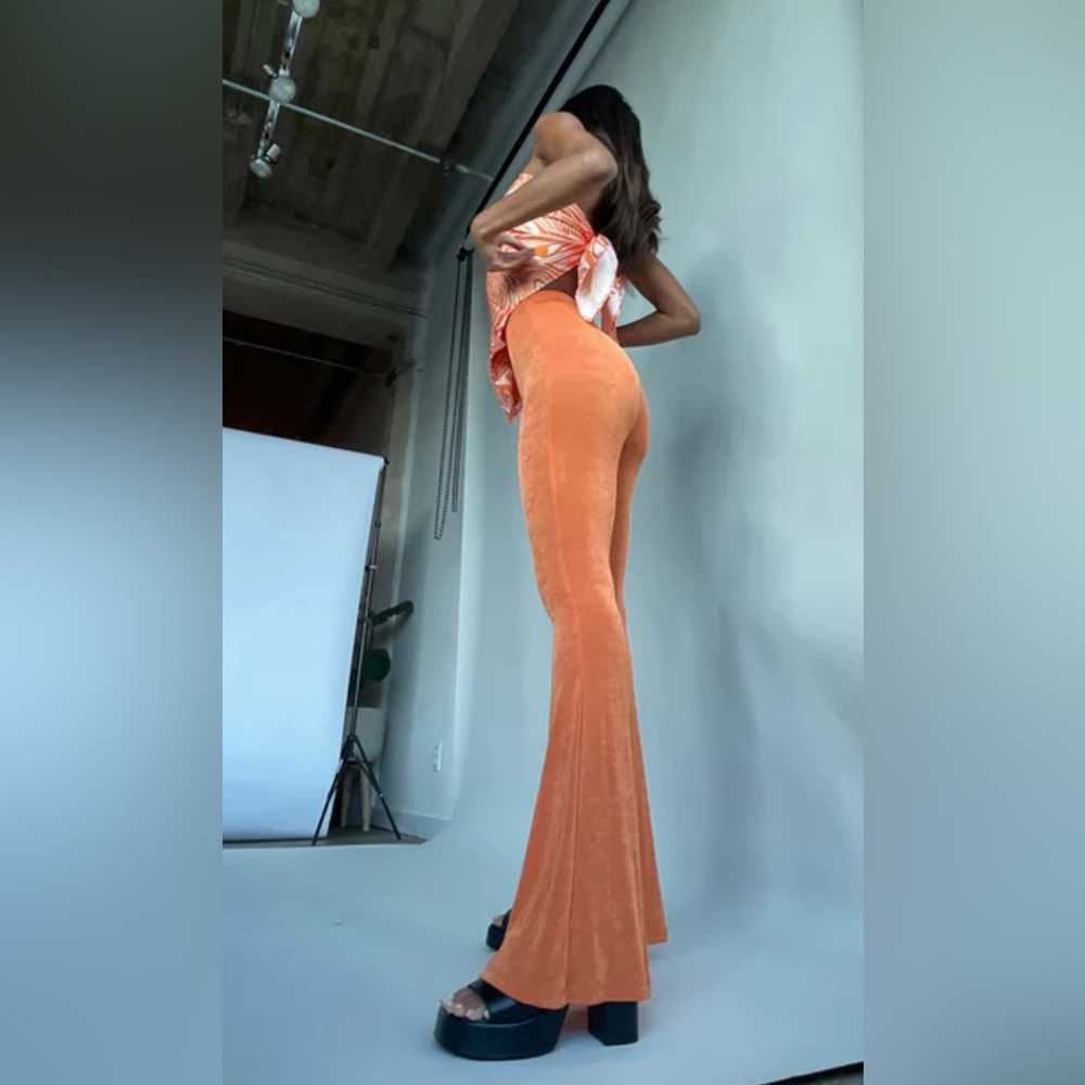 Princess Polly Boogie Flare Pants Orange Size 10 New With Tags